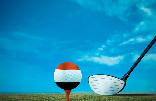Golf Boll Jemen Vintage Färg — Stockfoto
