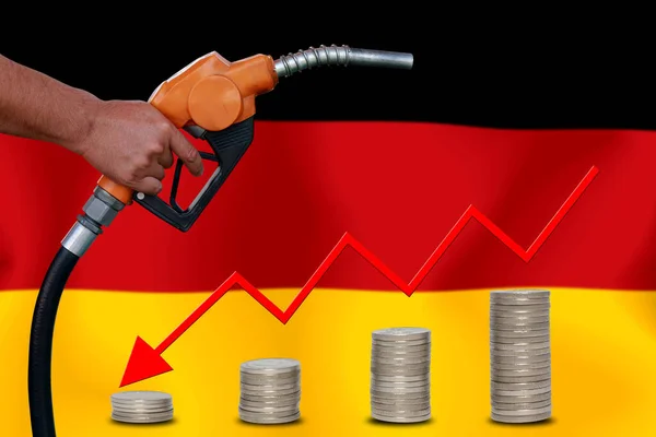 Begrepp Världsmarknadspriset Olja Diagram Flagga Bakgrund — Stockfoto