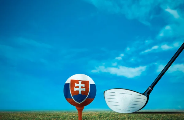 Golf Topu Slovakya Klasik Rengi — Stok fotoğraf