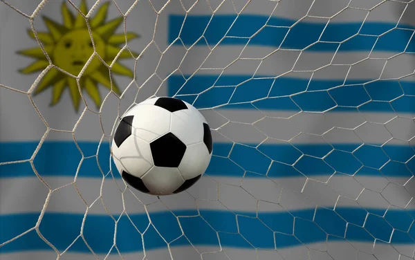 Uruguay Flag Soccer Ball Concept Sport — Stock Photo, Image