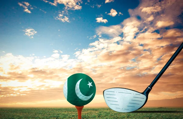 Гольф Мяч Пакистан Винтажный Цвет — стоковое фото