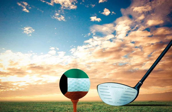 Golf Boll Kuwait Vintage Färg — Stockfoto