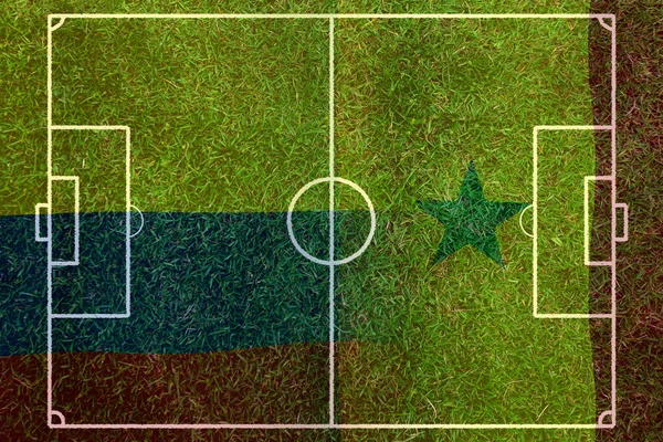 Competição Copa Futebol Entre Colômbia Nacional Senegal — Fotografia de Stock