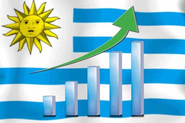 Concept Graph Mejoramiento Económico Finanzas Contabilidad Fondo Bandera — Foto de Stock