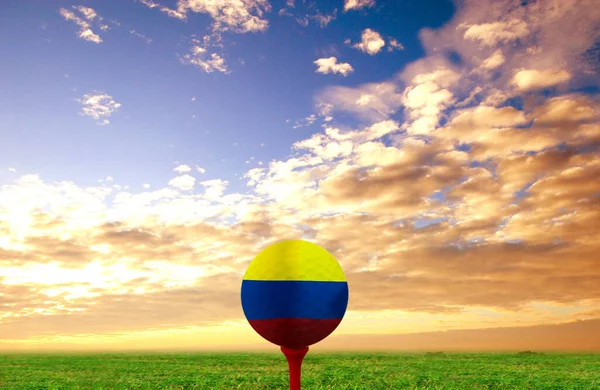 Golf Ball Colombia Background — Stock Photo, Image