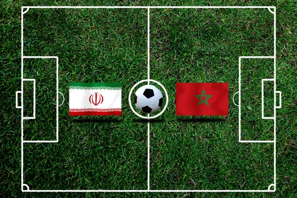 Football Cup competition between the national Morocco and national Iran.