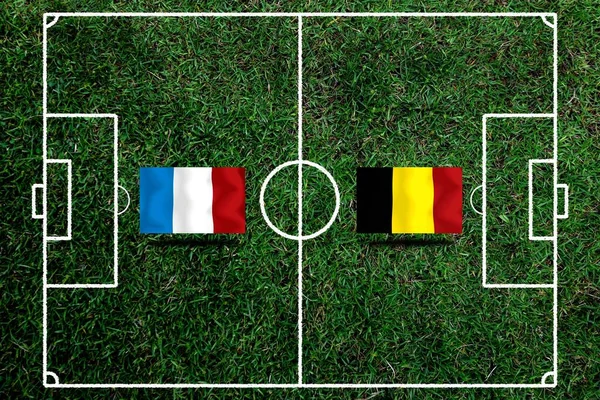 サッカーカップフランス代表とフランス代表との試合 — ストック写真