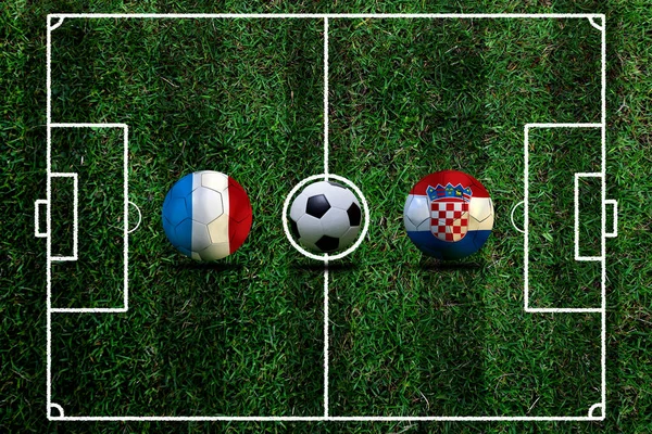 Gara Coppa Calcio Tra Francia Nazionale Croazia Nazionale — Foto Stock