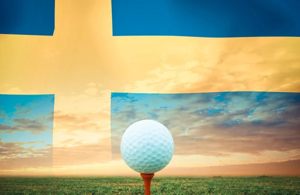 Golf ball Sweden vintage color.