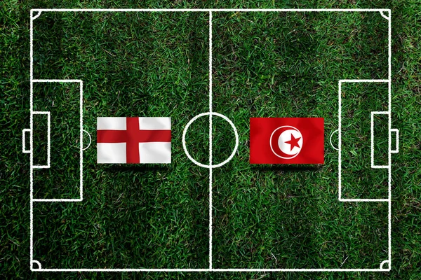 Змагання Футболу Між Збірною Англії Національним Тунісом — стокове фото