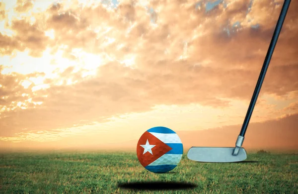 Bola Golfe Cuba Cor Vintage — Fotografia de Stock