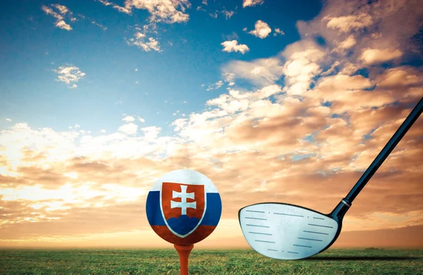 Golf Boll Slovakien Vintage Färg — Stockfoto