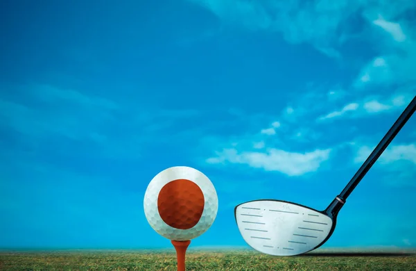 Bola Golfe Japão Cor Vintage — Fotografia de Stock