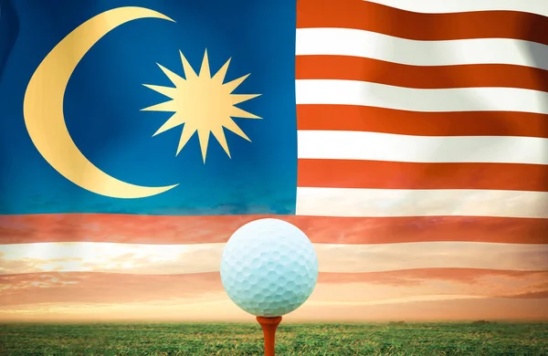 Golf Míč Malaysia Vintage Barva — Stock fotografie