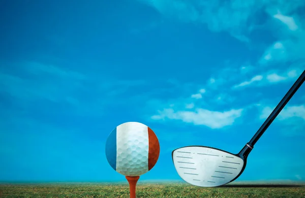 Golfball Frankreich Vintage Farbe — Stockfoto