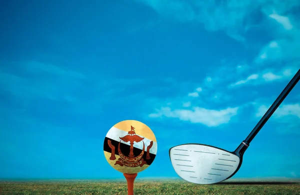 Golf Boll Brunei Vintage Färg — Stockfoto