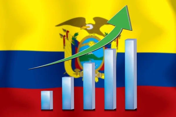 Conceptgrafiek Economische Verbetering Financiën Boekhouding Achtergrond Van Andorra Vlag — Stockfoto