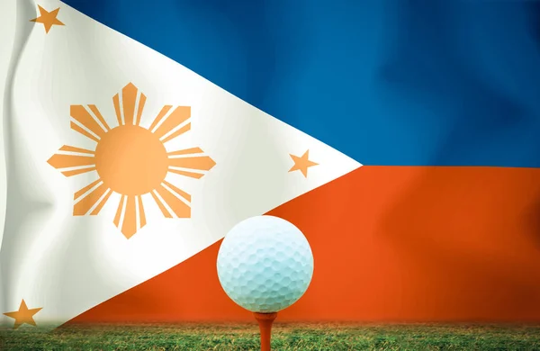 Golf ball Philippines vintage color.
