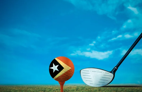 Golf Boll Östtimor Vintage Färg — Stockfoto