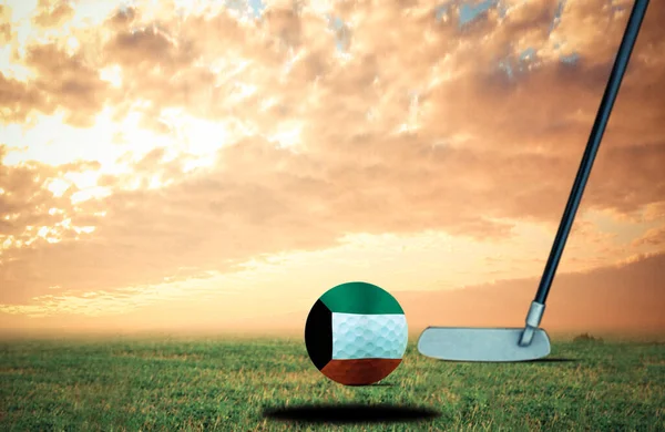 Golf Ball Kuwait Vintage Color — Stock Photo, Image