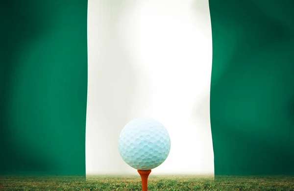Golf ball NIGERIA vintage color.