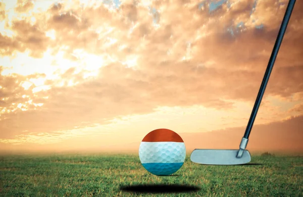 Golf Boll Luxemburg Vintage Färg — Stockfoto