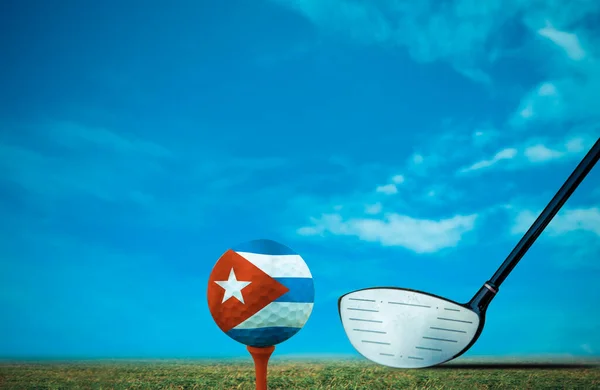 Bola Golfe Cuba Cor Vintage — Fotografia de Stock