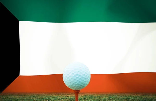 Golf Míč Kuvajt Vintage Barva — Stock fotografie