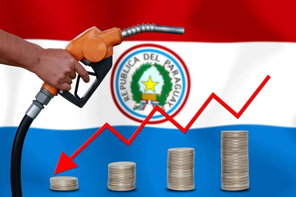 Bayraklar Üzerinde Dünya Petrol Fiyatları Grafiği — Stok fotoğraf