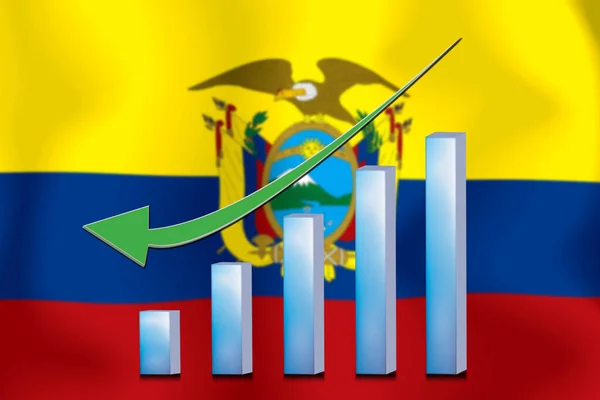 Conceptgrafiek Economische Neergang Financiën Boekhouding Andorra Vlag Achtergrond — Stockfoto