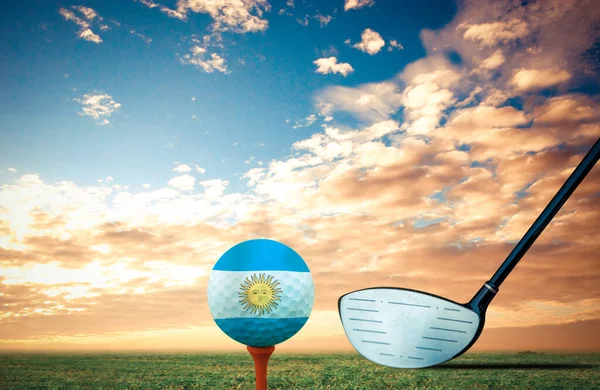 Golf Ball Argentine Vintage Color — Stock Photo, Image