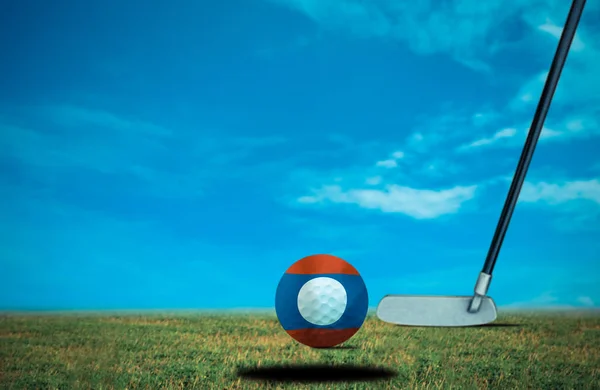 ゴルフボールラオスヴィンテージカラー — ストック写真