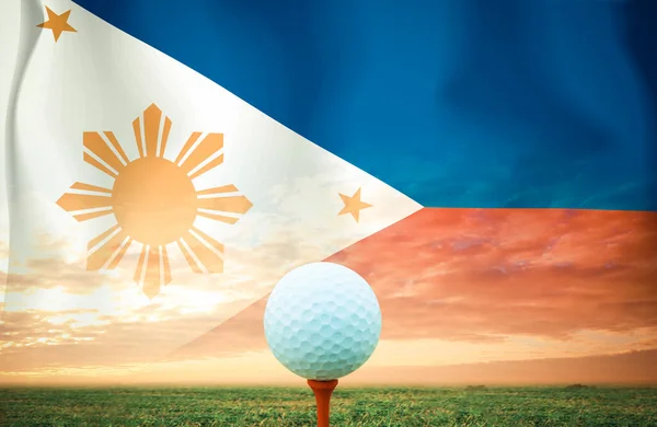 Golf Topu Filipinler Klasik Rengi — Stok fotoğraf