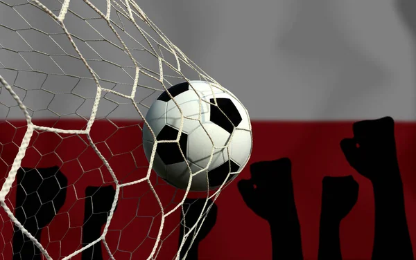 Poland Flag Soccer Ball — Stock Photo, Image