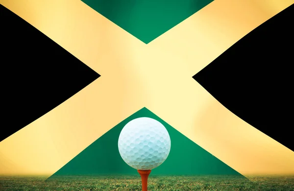 Golf ball JAMAICA vintage color.