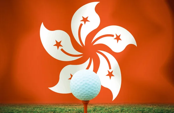 Bola Golfe Hong Kong Cor Vintage — Fotografia de Stock