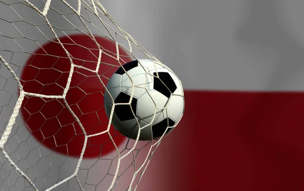 Competição Copa Futebol Entre Japão Nacional Polônia Nacional — Fotografia de Stock
