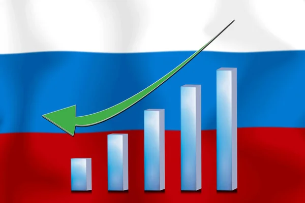 Concepto Gráfico Descenso Económico Finanzas Contabilidad Fondo Bandera —  Fotos de Stock