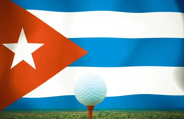 Golf ball Cuba vintage color.