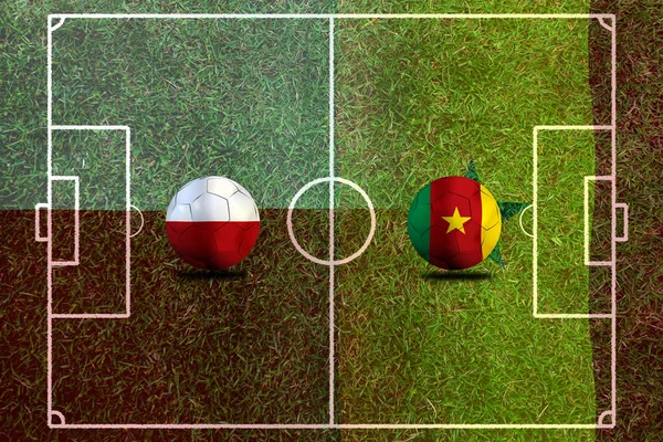 Copa Fútbol Competencia Entre Polonia Nacional Senegal Nacional —  Fotos de Stock