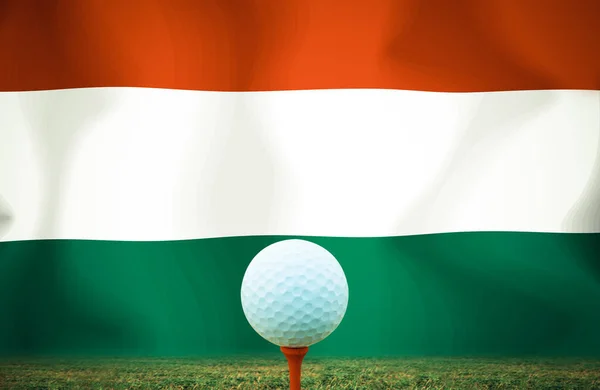 Golf ball Hungary vintage color.