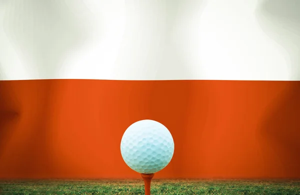 Golf ball Poland vintage color.