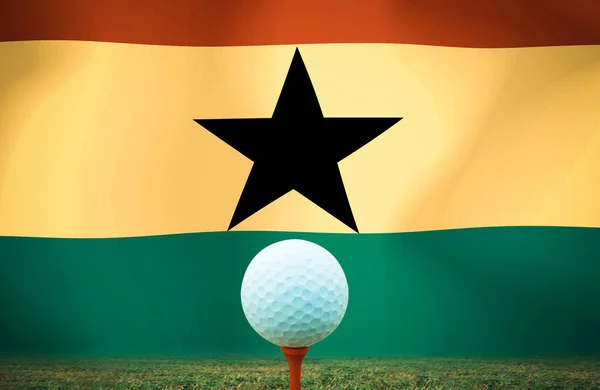 Golf ball GHANA vintage color.