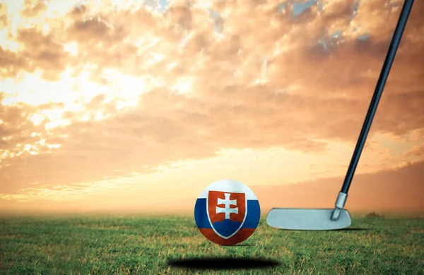 Bola Golfe Eslováquia Cor Vintage — Fotografia de Stock