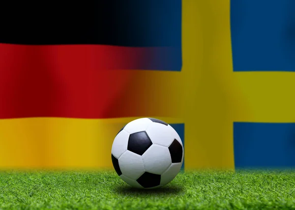 Coupe Football Entre Suède Nationale Allemande Nationale — Photo