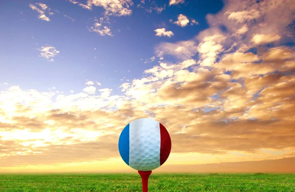 Bola Golfe França Cor Vintage — Fotografia de Stock