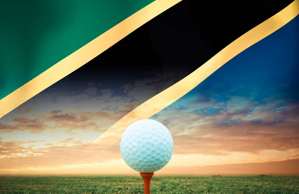 Golf ball TANZANIA vintage color.