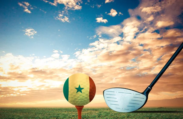 Гольф Мяч Senegal Винтажный Цвет — стоковое фото