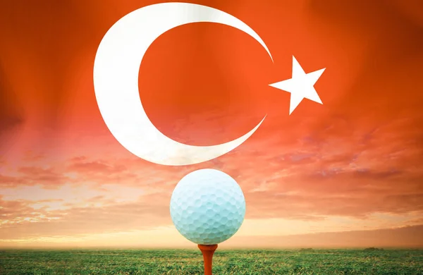 Golf ball Turkey vintage color.