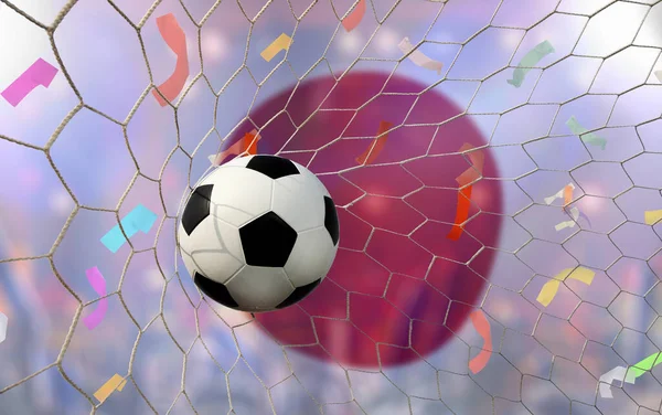 Japan Flag Soccer Ball — Stock Photo, Image